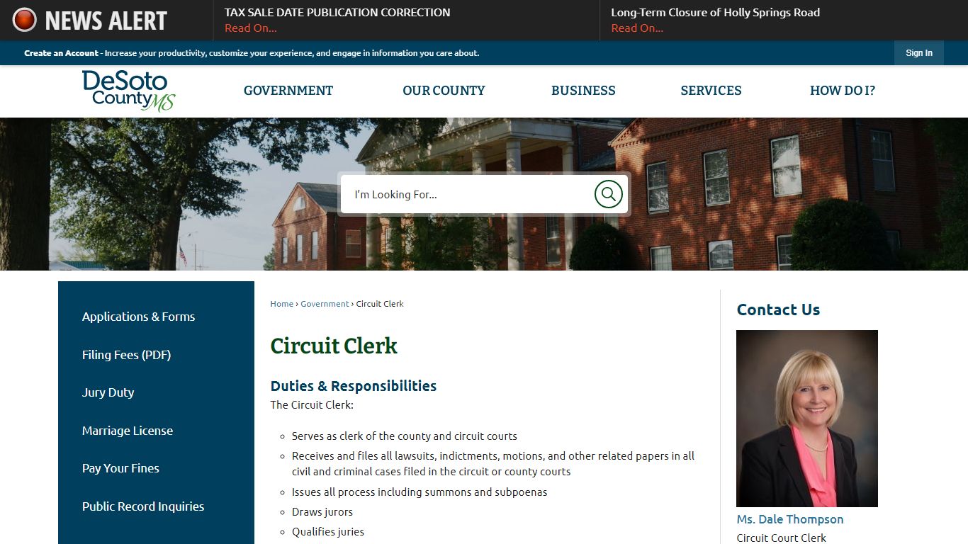Circuit Clerk | DeSoto County, MS - Official Website